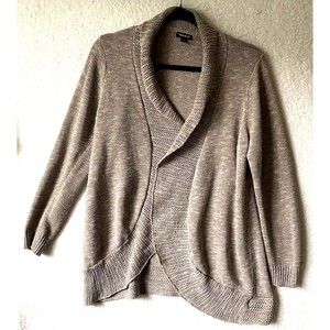 Torrid Open Front Soft Cardigan Size 1‎ 1X Tan Beige Drape Front